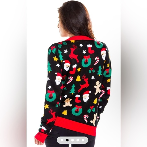 Tipsy Elves Women’s Cookie Cutter Cardigan Sweater Size XL - Picture 2 of 8